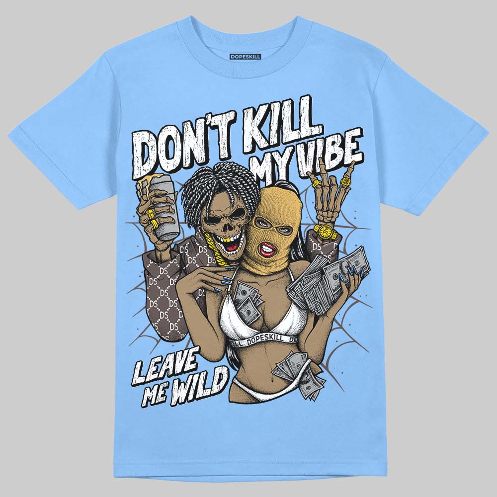 Adidas Handball Spezial ‘Light Blue’ DopeSkill T-Shirt Don't Kill My Vibe Graphic Streetwear - carolina Blue