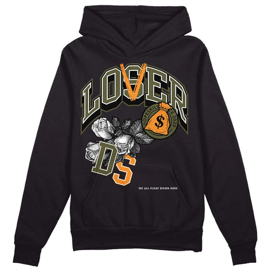 Jordan 5 "Olive" DopeSkill Hoodie Sweatshirt Loser Lover  Graphic Streetwear - Black