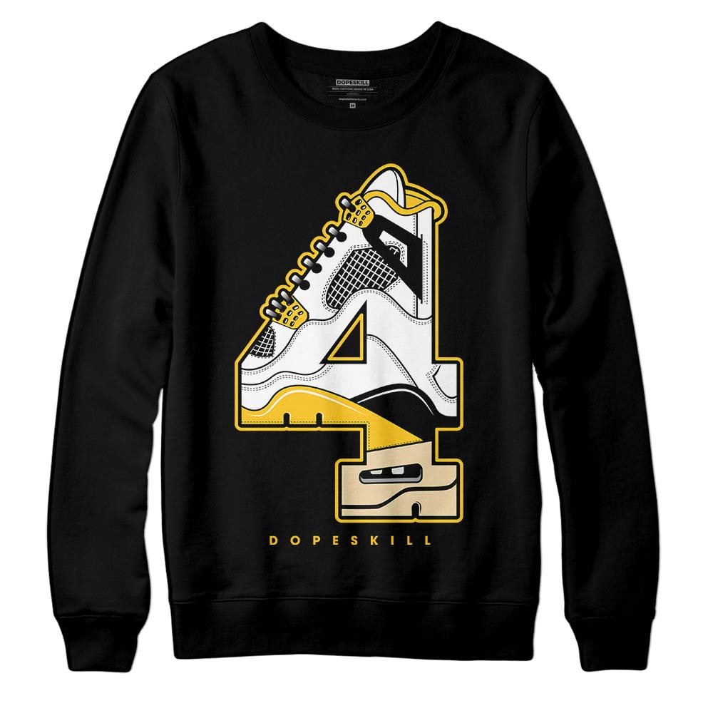 Jordan 4 Retro “Vivid Sulfur” DopeSkill Sweatshirt No.4 Graphic Streetwear - Black