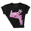 Hyper Violet 4s DopeSkill Women's Crop Top LOVE Graphic