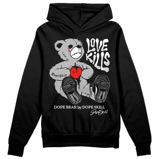 Jordan 1 Low OG “Shadow” DopeSkill Hoodie Sweatshirt Love Kills Graphic Streetwear - Black