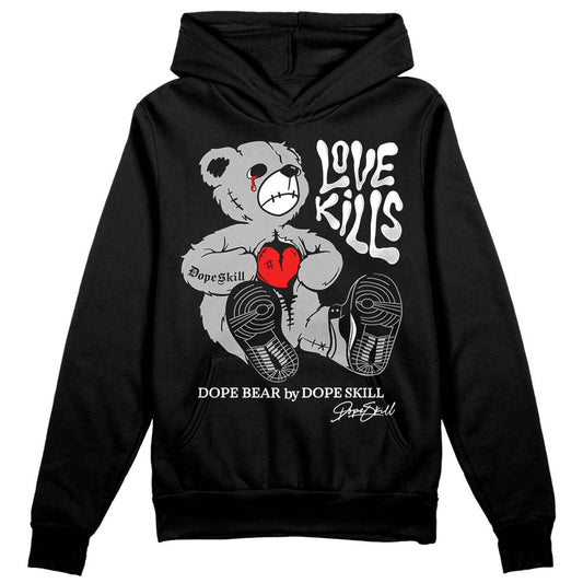 Jordan 1 Low OG “Shadow” DopeSkill Hoodie Sweatshirt Love Kills Graphic Streetwear - Black