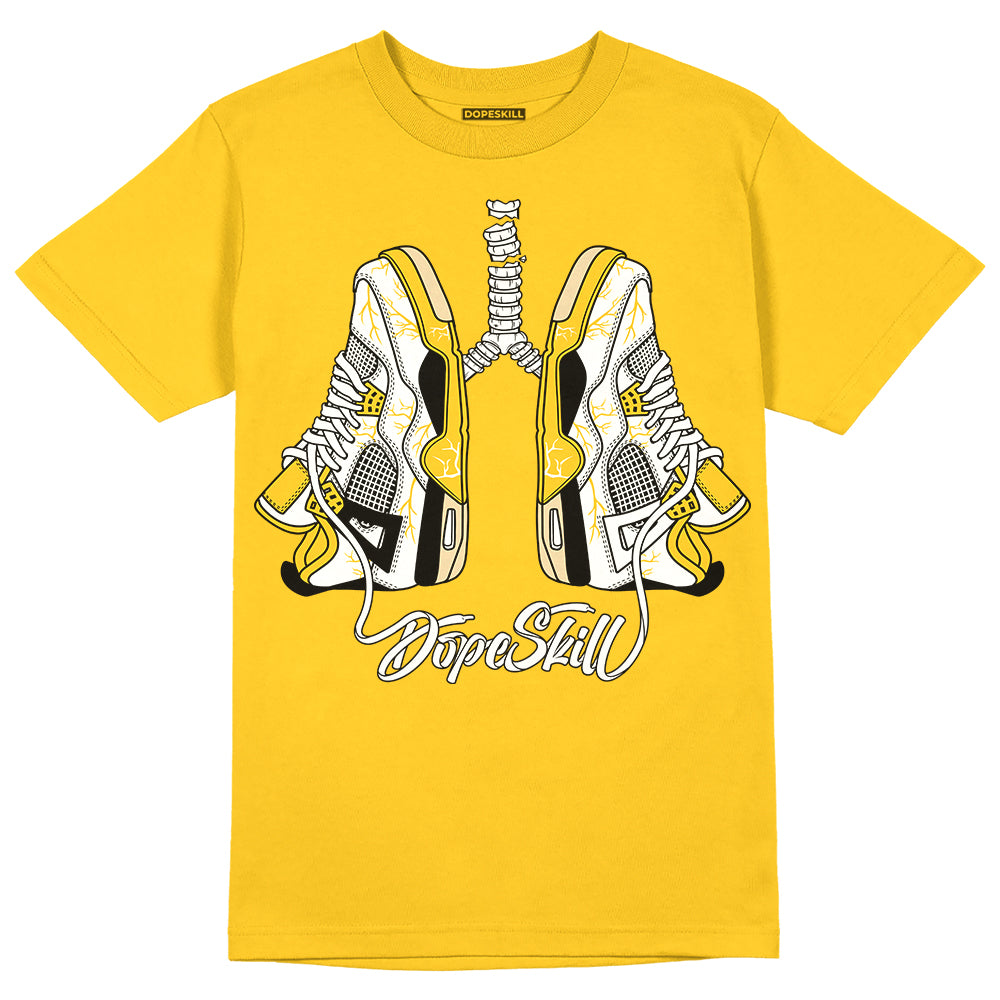 Jordan 4 Retro “Vivid Sulfur” DopeSkill Yellow T-shirt Breathe Graphic Streetwear 