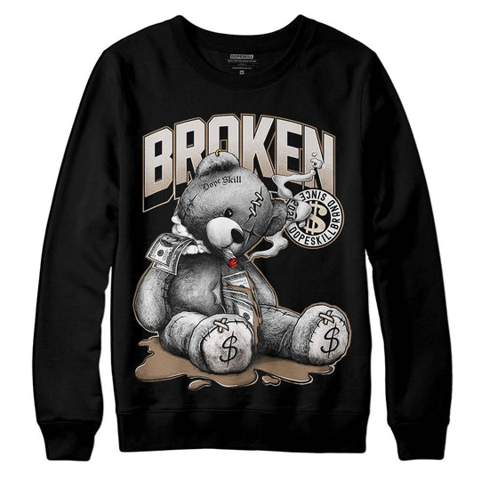 Jordan 5 SE “Sail” DopeSkill Sweatshirt Sick Bear Graphic Streetwear - Black