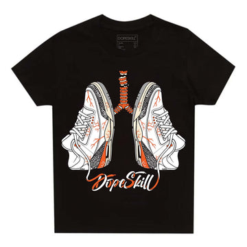 Jordan 3 Georgia Peach DopeSkill Toddler Kids T-shirt Breathe Graphic Streetwear - Black