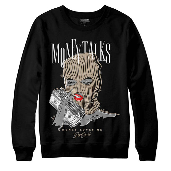 Jordan 1 High OG “Latte” DopeSkill Sweatshirt Money Talks Graphic Streetwear - Black