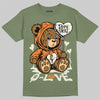 Jordan 4 Retro OG SP Undefeated (2025) DopeSkill T-Shirt Broken Bear Graphic Streetwear - Military Green 