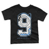 Jordan 9 Powder Blue DopeSkill Toddler Kids T-shirt No.9 Graphic Streetwear - Black