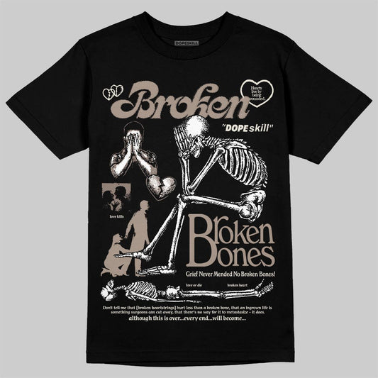 New Balance 204L Mushroom DopeSkill T-Shirt Broken Bones Graphic Streetwear - Black