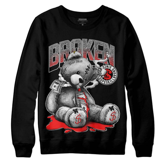 Jordan Spizike Low Bred DopeSkill Sweatshirt Sick Bear Graphic Streetwear - black 