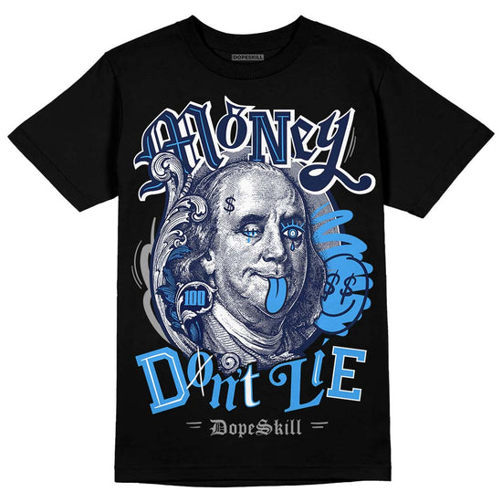 Jordan Spiz’ike Low “White/Obsidian” DopeSkill T-Shirt Money Don't Lie Graphic Streetwear - Black