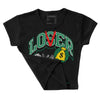 Lucky Green 5s DopeSkill Women's Crop Top Loser Lover Graphic