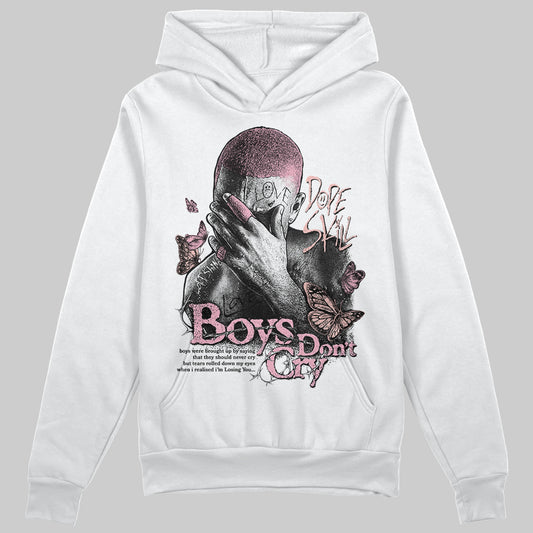 AMIRI White & Pink Stars Court Sneakers DopeSkill Hoodie Sweatshirt Boys Don't Cry Graphic Streetwear - White