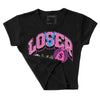 Hyper Violet 4s DopeSkill Women's Crop Top Loser Lover Graphic