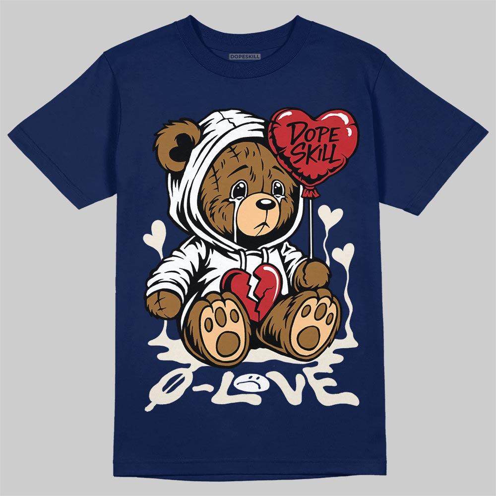 Jordan 11 “Rare Air” DopeSkill T-Shirt Broken Bear Graphic Streetwear - Navy