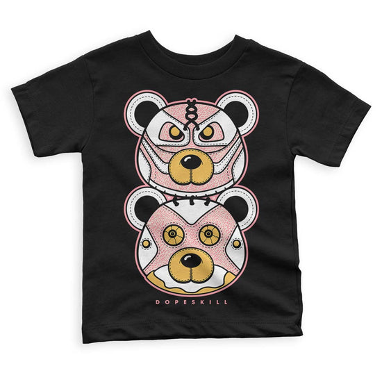 Jordan 3 GS “Red Stardust” DopeSkill Toddler Kids T-shirt Leather Bear Graphic Streetwear - Black