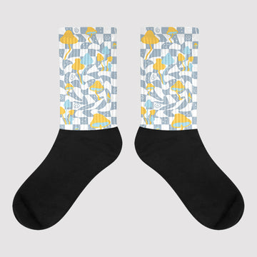 Jordan 13 “Blue Grey” DopeSkill Sublimated Socks Mushroom Graphic Streetwear 