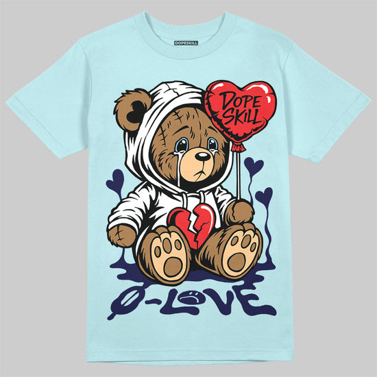 Dunk Low GS “Glacier Blue” DopeSkill Chambray T-shirt Broken Bear Graphic Streetwear