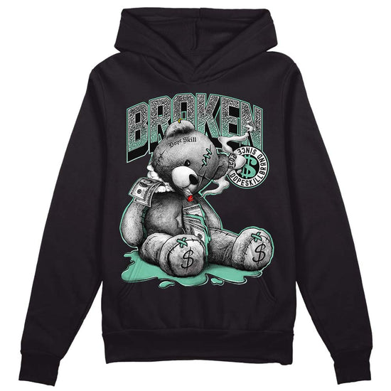 Jordan 3 "Green Glow" DopeSkill Hoodie Sweatshirt Sick Bear Graphic Streetwear - Black 