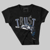 Diffused Blue 11s DopeSkill Women's Crop Top Trust No One Graphic