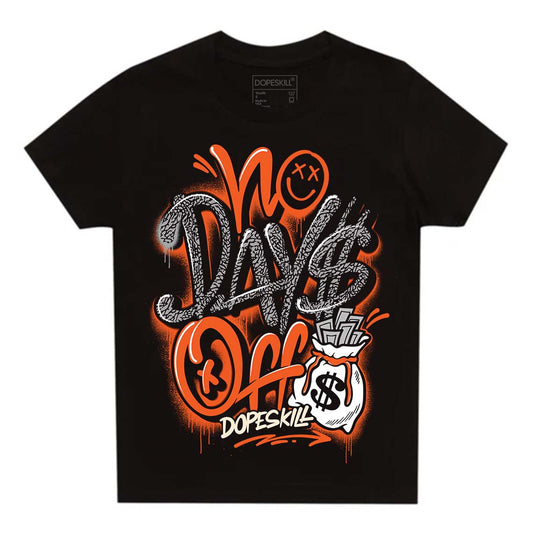 Jordan 3 Georgia Peach DopeSkill Toddler Kids T-shirt No Days Off Graphic Streetwear - Black