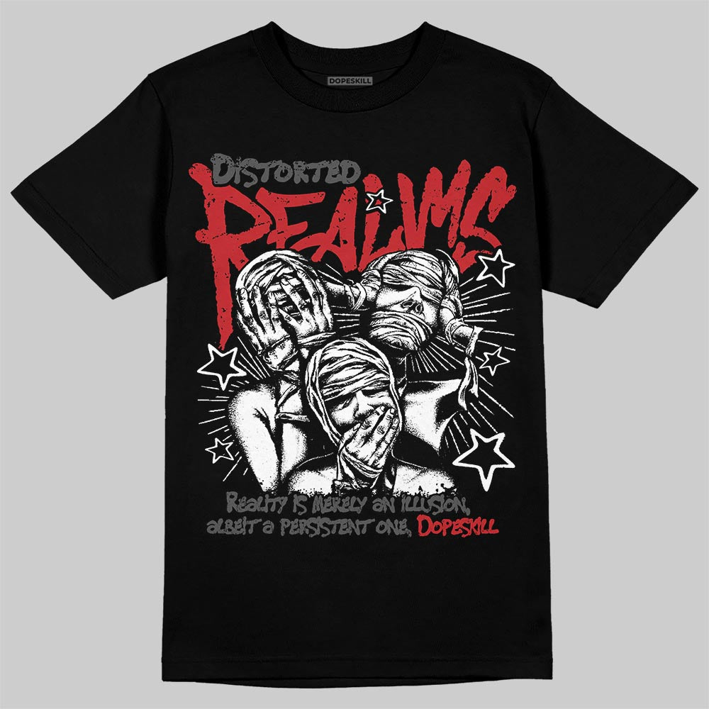 Jordan 6 Bin 23 DopeSkill T-Shirt Distorted Realms Graphic Streetwear - Black