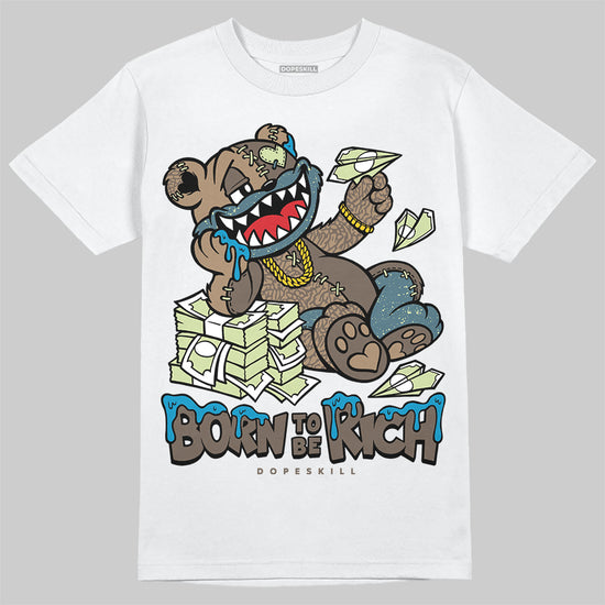 Jordan 3 GS “We Outside” DopeSkill T-Shirt Born To Be Rich Graphic Streetwear - White