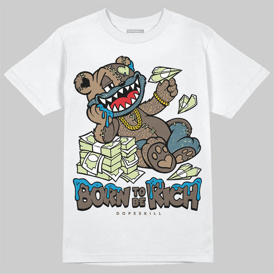 Jordan 3 GS “We Outside” DopeSkill T-Shirt Born To Be Rich Graphic Streetwear - White