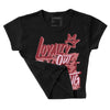 Valentine's Day Collection DopeSkill Women's Crop Top LOVE Graphic Streetwear - Black