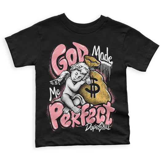 Jordan 3 GS “Red Stardust” DopeSkill Toddler Kids T-shirt God Made Me Perfect Graphic Streetwear - Black