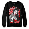 Jordan 4 Retro Red Cement DopeSkill Sweatshirt New H.M.O Graphic Streetwear - Black