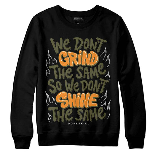 Jordan 5 "Olive" DopeSkill Sweatshirt Grind Shine Graphic Streetwear - black