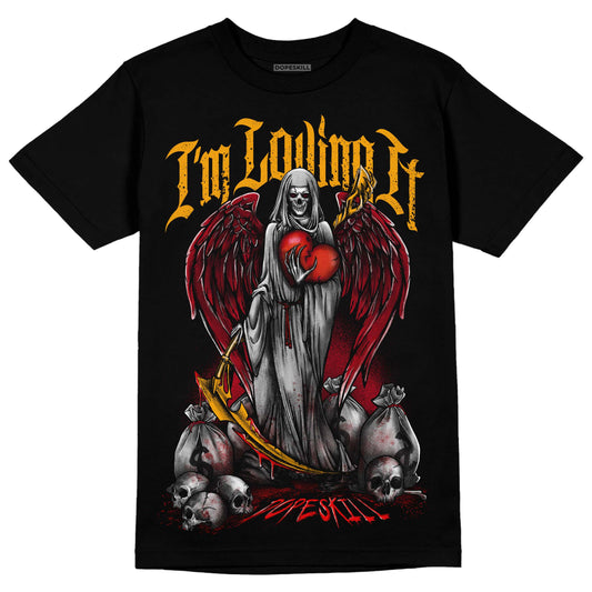 Jordan 7 Retro Cardinal DopeSkill T-Shirt New I'm Loving It Graphic Streetwear - Black