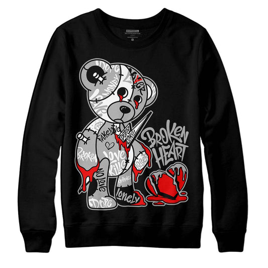 Jordan 1 Low OG “Shadow” DopeSkill Sweatshirt Broken Heart Graphic Streetwear - Black