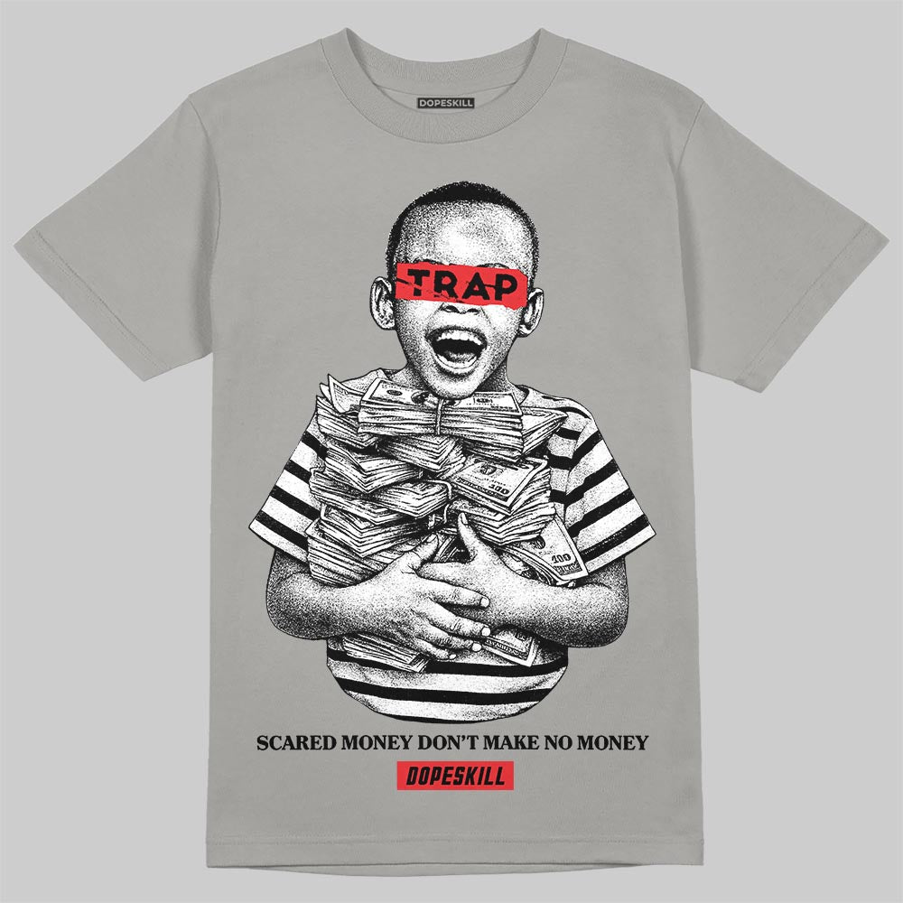 Grey Sneakers DopeSkill T-Shirt Scared Money Don't Make No Money Graphic Streetwear - gravel