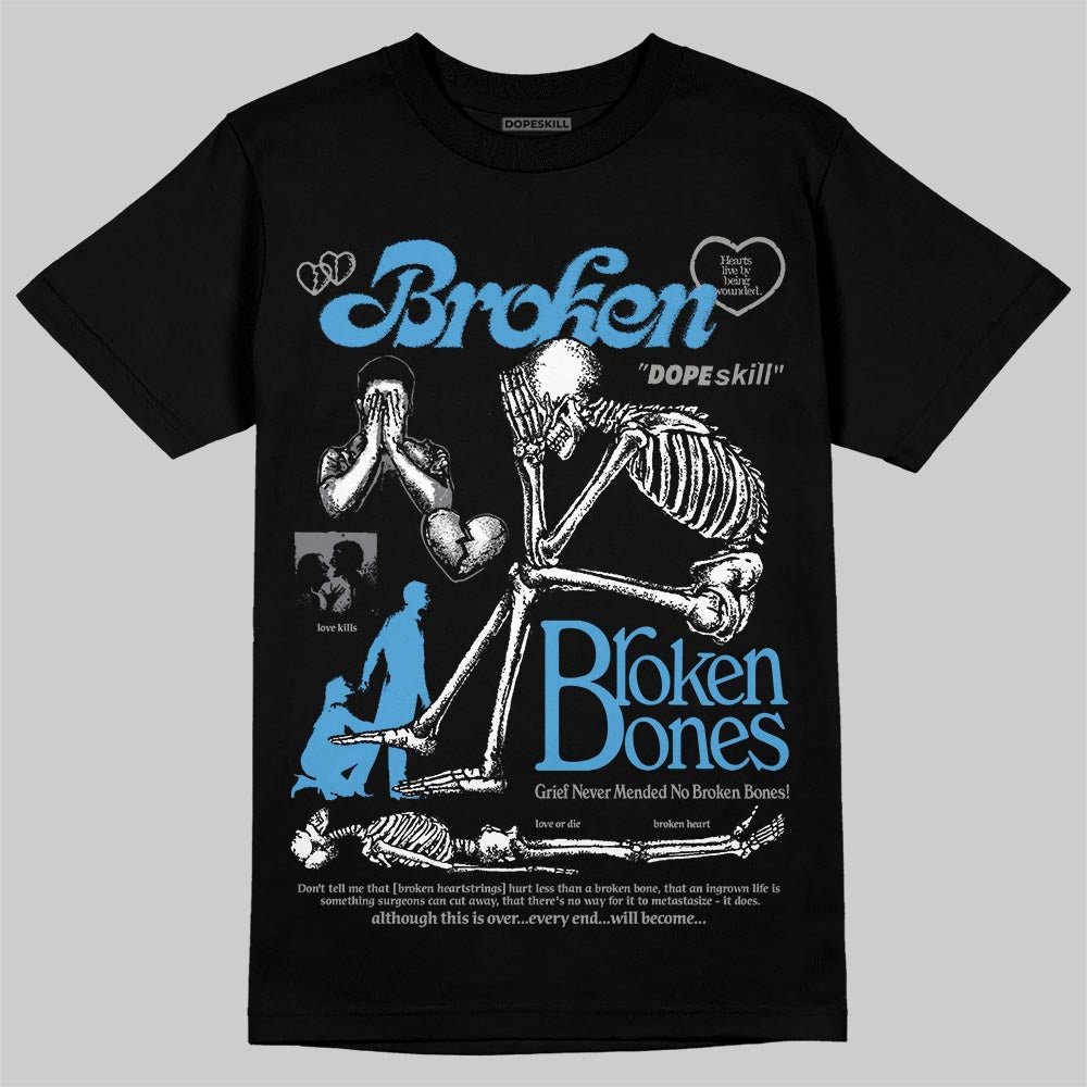 Air Max 95 OG Blue Spark DopeSkill T-Shirt Broken Bones Graphic Streetwear - black
