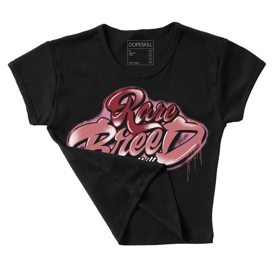 Valentine's Day Collection DopeSkill Women's Crop Top Rare Breed Type Graphic Streetwear - Black