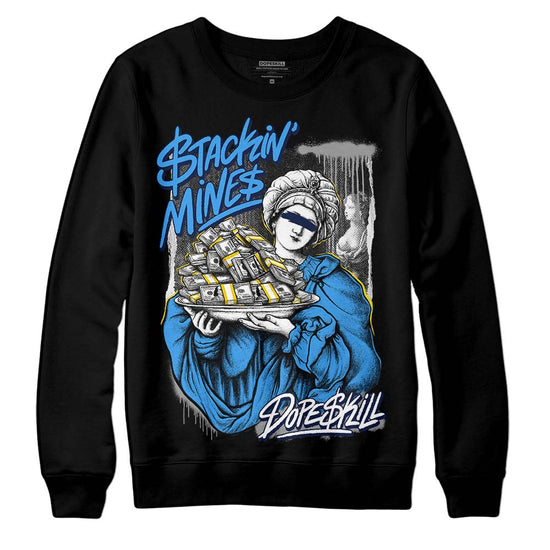 Jordan 3 "Midnight Navy" DopeSkill Sweatshirt Stackin Mines Graphic Streetwear - Black