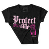 Pink Collection DopeSkill Women's Crop Top Protect Me From Evil Graphic