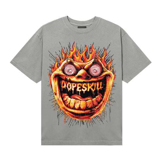 Grey Sneakers DopeSkill T-Shirt Hellfire Graphic Streetwear - Gravel