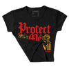 Red Collection DopeSkill Women's Crop Top Protect Me From Evil Graphic