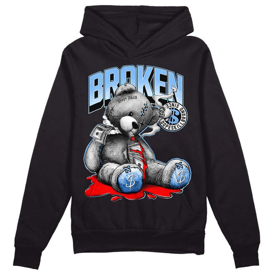 Jordan 9 Powder Blue DopeSkill Hoodie Sweatshirt Sick Bear Graphic Streetwear - Black