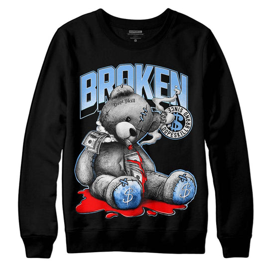 Jordan 9 Powder Blue DopeSkill Sweatshirt Sick Bear Graphic Streetwear - Black