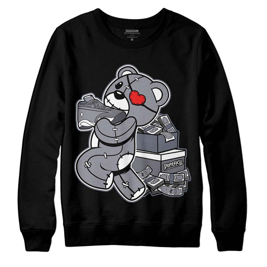 Jordan 14 Retro 'Stealth' DopeSkill Sweatshirt Bear Steals Sneaker Graphic Streetwear - Black