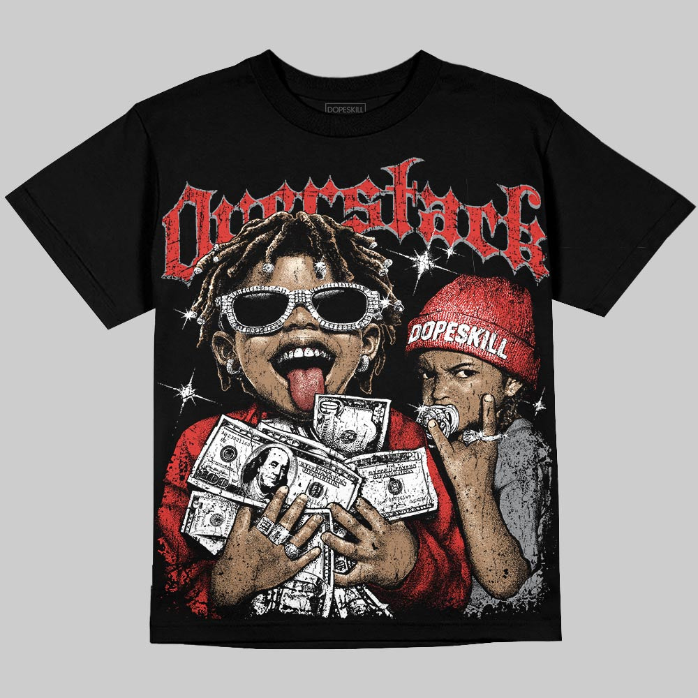 Jordan 4 Retro Toro Bravo DopeSkill Oversize Print T-Shirt Overstack Graphic Streetwear - Black