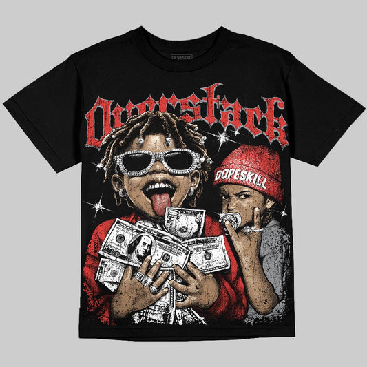 Jordan 4 Retro Toro Bravo DopeSkill Oversize Print T-Shirt Overstack Graphic Streetwear - Black