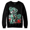 Jordan 3 "Green Glow" DopeSkill Sweatshirt Broken Heart Graphic Streetwear - Black 