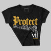 9060 Varsity Gold DopeSkill Women's Crop Top Protect Me From Evil Graphic