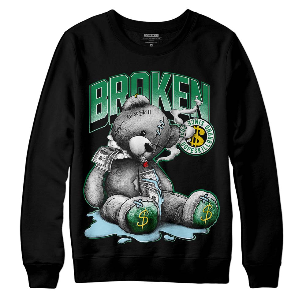 Jordan 5 “Lucky Green” DopeSkill Sweatshirt Sick Bear Graphic Streetwear - Black
