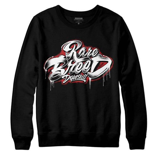 Jordan 1 High OG “Black/White” DopeSkill Sweatshirt Rare Breed Type Graphic Streetwear - Black